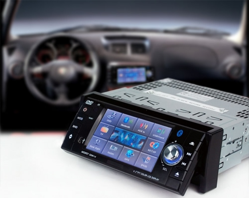 2008 metų naujiena – 4.3'' 4x50W Touch Screen GPS Bluetooth DivX iPod