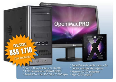 Argentinos bendrovė „OpeniMac“ šalies rinkai pateikė „Hackintosh“ pramintus kompiuterius