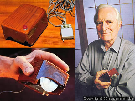 Douglas Engelbart rodo pirm1 kompiuterio pelę