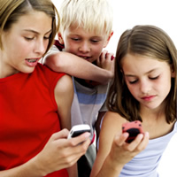 SMS rašymas lavina vaikus