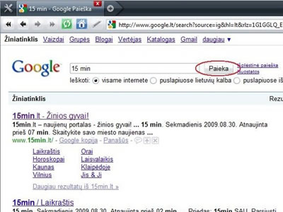 „Google“ lietuviams siūlo „iekoti“ 