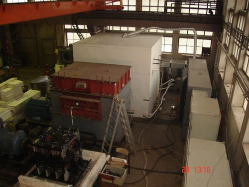 EBM įrangos gamybos ir testavimo patalpos vaizdas