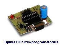 Tipinis PIC16f84 programatorius