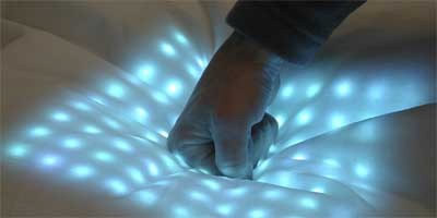 Šviečianti tekstilė – šviesą emituojantys diodai (LED), integruoti į audinį