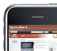 „Opera Mini“ naršyklė – „iPhone“ telefone
