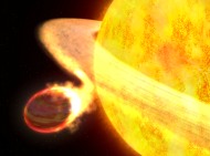 „Hubble“ užfiksavo planetą ryjančią žvaigždę