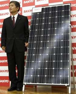 „Sanyo“ paskelbė pagaminusi efektyviausią pasaulyje saulės energijos modulį