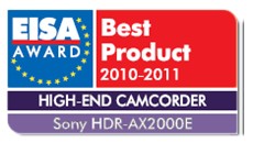 „Handycam HDR-AX2000E“ (Europos profesionali kamera 2010-2011 metais)