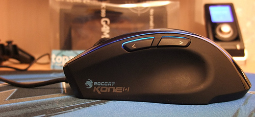 „Roccat KONE+“ žaidimų pelytės ir „Roccat TAITO“ kilimėlio apžvalga