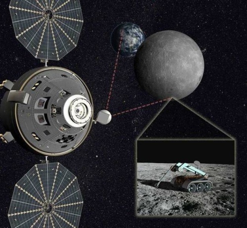 JAV pilotuojamas kosminis laivas L2 taške priešais nematomą Mėnulio pusę