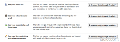 „Facebook“ privatumo nustatymai ir draugų sąrašai praktiškai