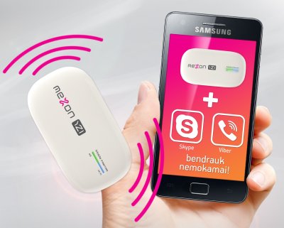 Nemokamam bendravimui be apribojimų: išmanusis „Samsung Galaxy S2“ ir 4G internetas MEZON