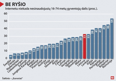 Daugiau interneto vartotojų – ten, kur šalčiau Daugiau interneto vartotojų – ten, kur šalčiau