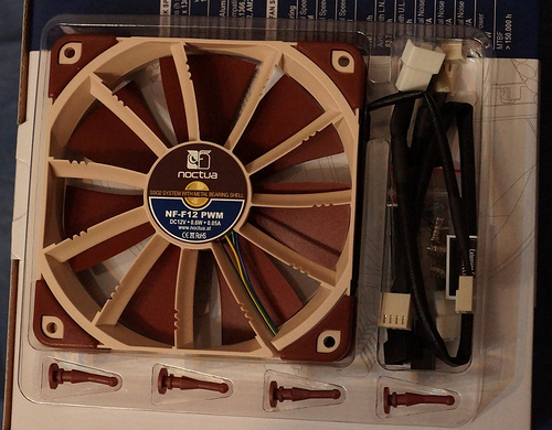 „Noctua NF-F12 PWM Focused Flow“ ventiliatorius