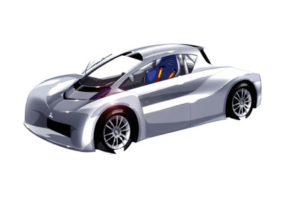„Mitsubishi“ sportinis elektromobilis startuos kalnų lenktynėse „Mitsubishi“ sportinis elektromobilis startuos kalnų lenktynėse