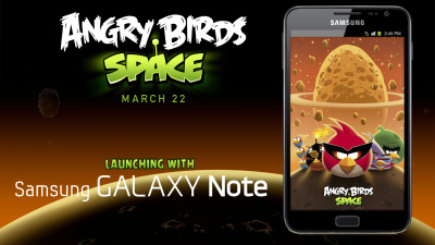 „Samsung Galaxy Note“ įrenginyje – „Angry Birds Space“ žaidimai