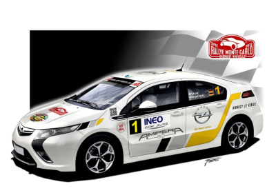 „Opel Ampera“ dalyvaus Monte Karlo ralyje „Opel Ampera“ dalyvaus Monte Karlo ralyje