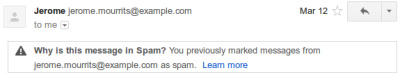 „Gmail“ praneš, kodėl laiškas pažymėtas kaip el. šiukšlė „Gmail“ praneš, kodėl laiškas pažymėtas kaip el. šiukšlė