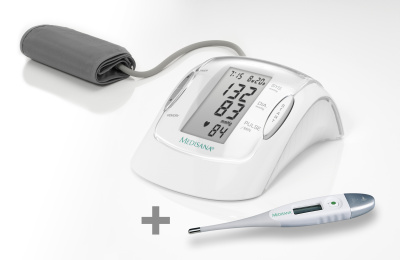 „Medisana“ automatinis kraujospūdžio matuoklis MTP + elektroninis termometras „Medisana FTF“ su 50 proc. nuolaida