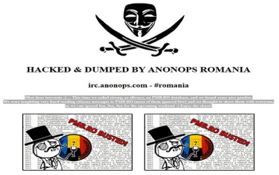 Policija areštavo 12 „Anonymous“ grupuotės Rumunijoje narių Policija areštavo 12 „Anonymous“ grupuotės Rumunijoje narių