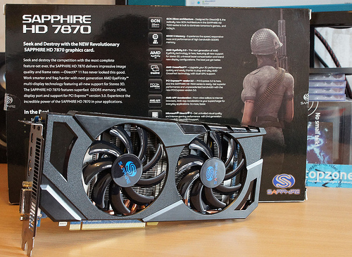 „Sapphire Radeon HD 7870 2GB OC“ – tylusis spartintuvas