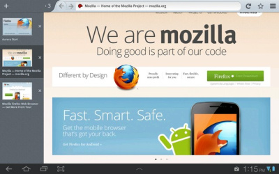 „Firefox 15 Beta“ su nauja sąsaja „Android“ planšetiniams kompiuteriams „Firefox 15 Beta“ su nauja sąsaja „Android“ planšetiniams kompiuteriams