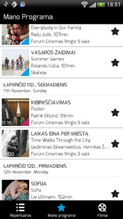KTU studentų programėlė – Europos šalių kino forumui „Scanorama“