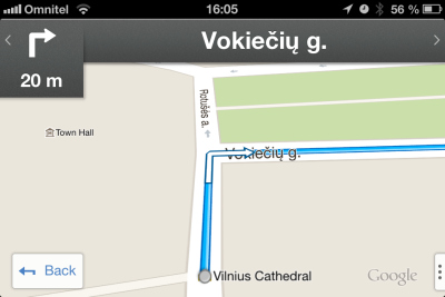 „Google Navigation“ jau veikia ir Lietuvoje „Google Navigation“ jau veikia ir Lietuvoje