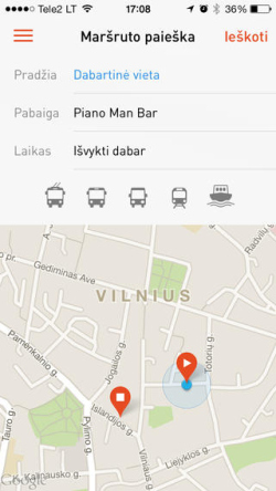 „Maršrutai“ jau veikia ir su „iOS“