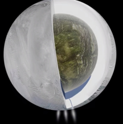 Po Saturno palydovo lediniu paviršiumi – vandenynas