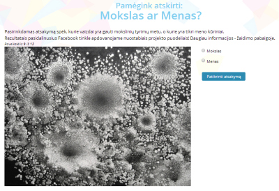 Mokslą nuo meno atskirti darosi sunku: internetinis žaidimas meno ir mokslo mėgėjams