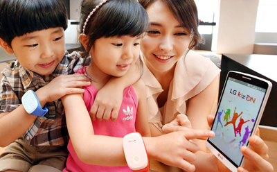 LG sukūrė vaikų kontrolei skirtą apyrankę „KizOn“