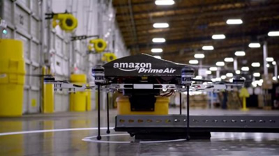 „Amazon“ bepiločiai skraiduoliai prekes pristatys 80 km/h greičiu