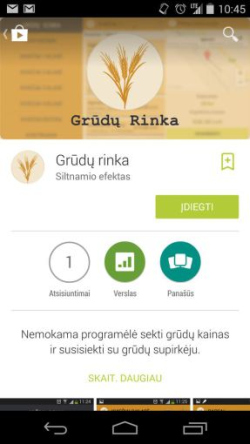 Programėlė „Grūdų rinka“ padės ūkininkams sekti grūdų kainas