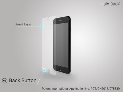 Speciali „iPhone“ ekrano apsauga suteiks „Samsung“ telefonams būdingą mygtuką
