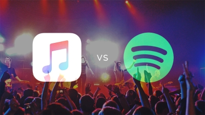 „Apple Music“ atsilieka nuo „Spotify“, bet tai normalu „Apple Music“ atsilieka nuo „Spotify“, bet tai normalu