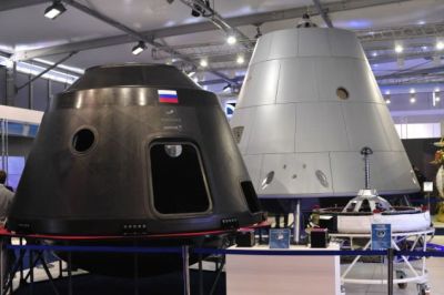 Rusai pirmą kartą pademonstravo, kaip atrodys jų kuriamas ateities pilotuojamas erdvėlaivis