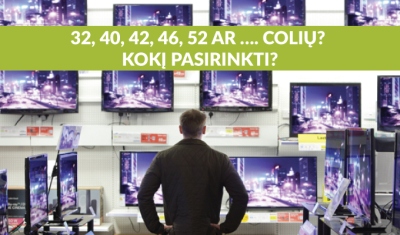 Kaip protingai išsirinkti televizoriaus dydį?