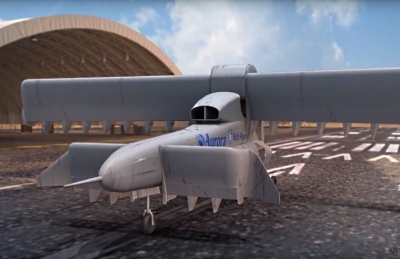 2018 m. drono prototipas: konvertoplanas su 24 elektros varikliais