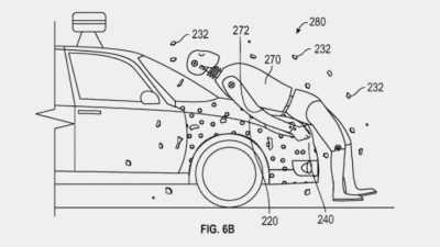 „Google“ užpatentavo naują technologiją, leidžiančią pėsčiuosius prilipdyti prie variklio dangčio