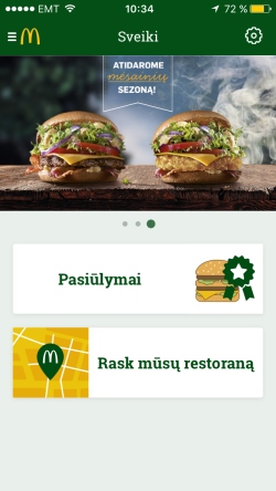Restoranų tinklas „McDonald‘s“ Lietuvos vartotojams pristato ilgai lauktą mobiliąją programėlę