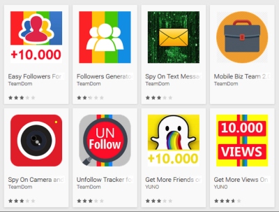 „Google Play“ atrastos fiktyvios programėlės, žadėjusios naujus sekėjus „Google Play“ atrastos fiktyvios programėlės, žadėjusios naujus sekėjus