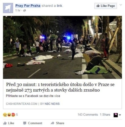 „Facebook“ plinta melagingi pranešimai apie teroro aktus „Facebook“ plinta melagingi pranešimai apie teroro aktus