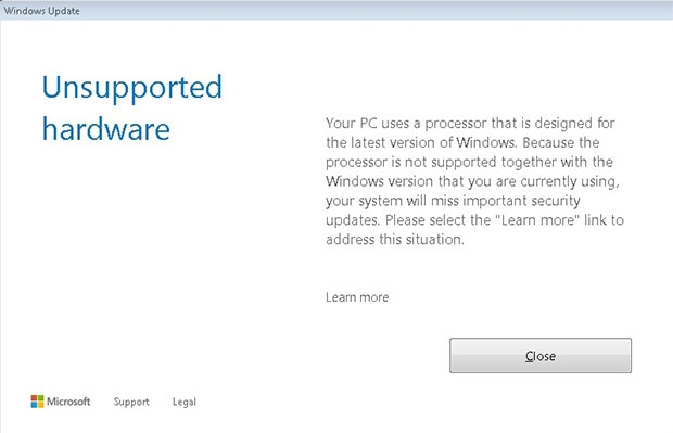 Naujų procesorių ir senesnių „Windows“ versijų savininkams „Microsoft“ pradėjo blokuoti atnaujinimus Naujų procesorių ir senesnių „Windows“ versijų savininkams „Microsoft“ pradėjo blokuoti atnaujinimus