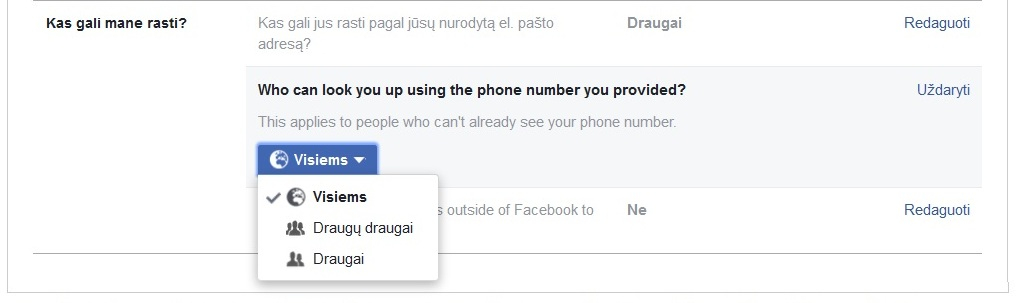 „Facebook“ „skylė“: kaip sužinojau tavo numerį ir ką galiu su juo padaryti