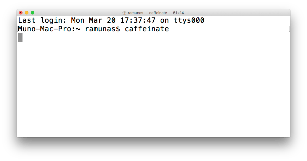 Kaip neleisti „Mac“ kompiuteriui užmigti pasitelkus „Terminal“