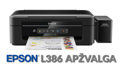 „EPSON L386“ spausdintuvo apžvalga