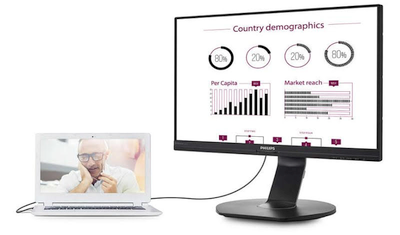 Naujas „Philips“ monitorius su „USB docking“