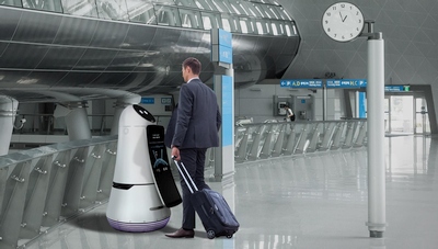 Naujieji LG robotai padės oro uosto keleiviams Naujieji LG robotai padės oro uosto keleiviams