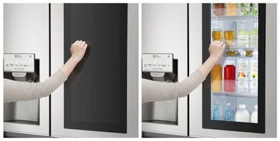 Pirmasis LG šaldytuvas permatomomis durimis jau ir Lietuvoje